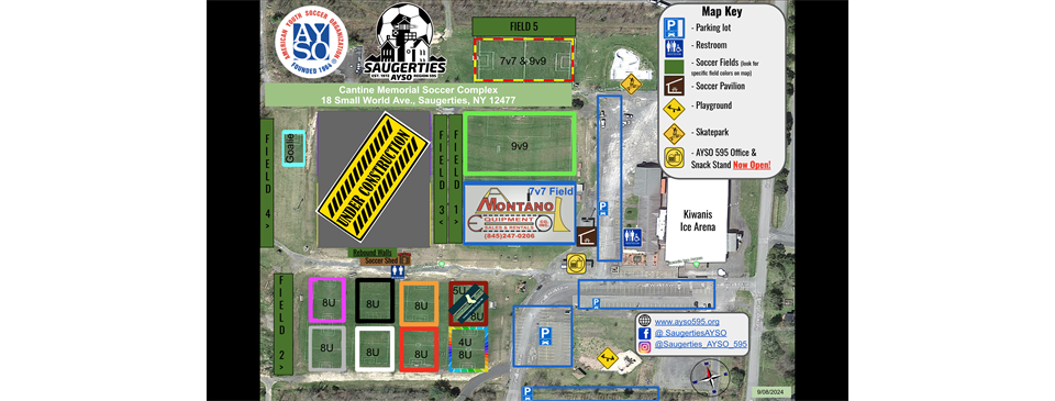 Fall 2024 AYSO 595 Field Map